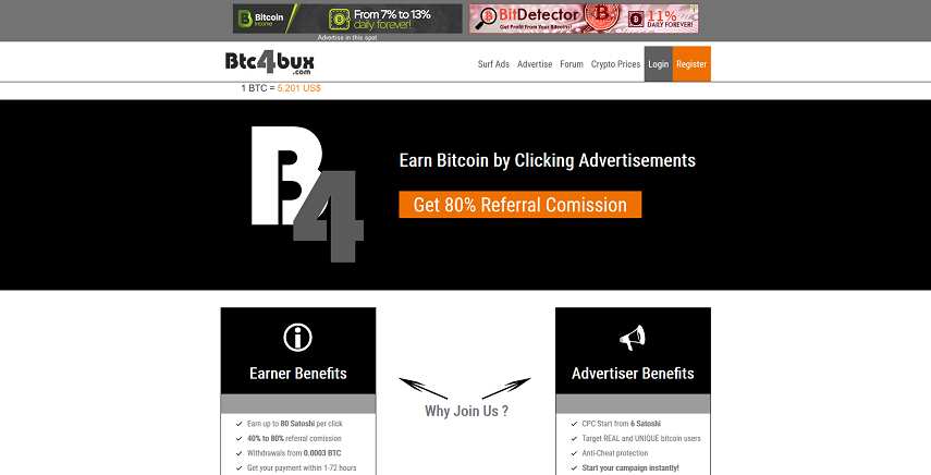How to make money online e how to get free referrals with Btc4bux