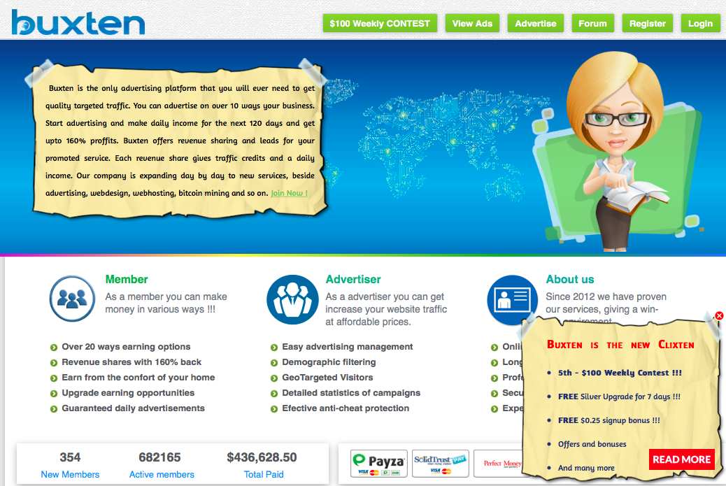 How to make money online e how to get free referrals with Clixten