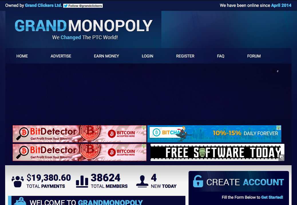 How to make money online e how to get free referrals with Grandmonopoly