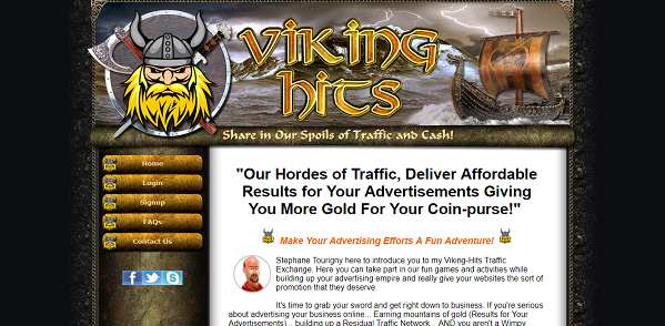 How to make money online e how to get free referrals with Viking Hits