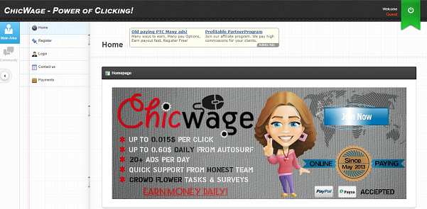 How to make money online e how to get free referrals with Chicwage