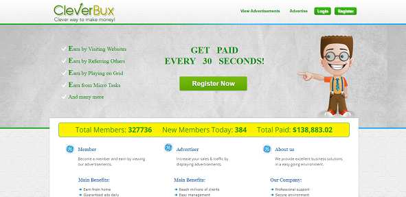 How to make money online e how to get free referrals with Cleverbux