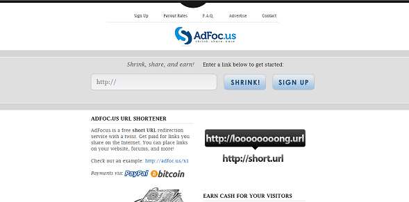 How to make money online e how to get free referrals with Adfoc.us