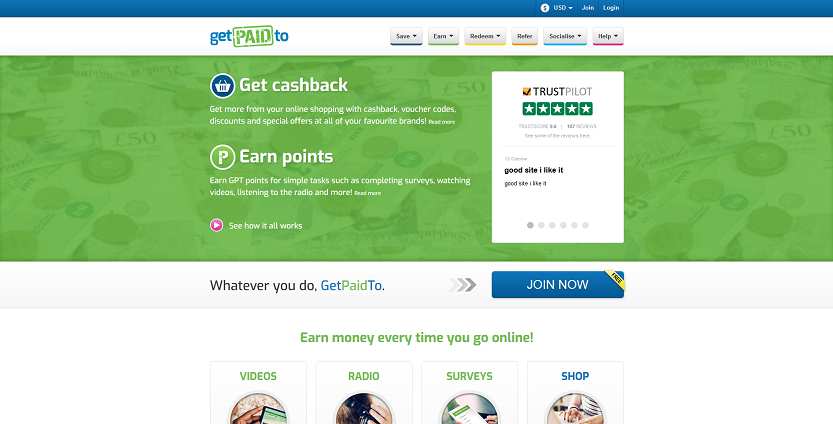 How to make money online e how to get free referrals with Getpaidto