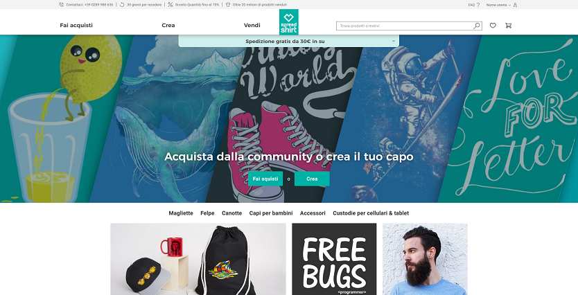 Come guadagnare online e trovare referrals diretti grati con Spreadshirt