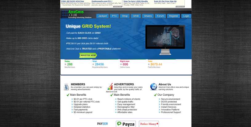How to make money online e how to get free referrals with Adsgrid