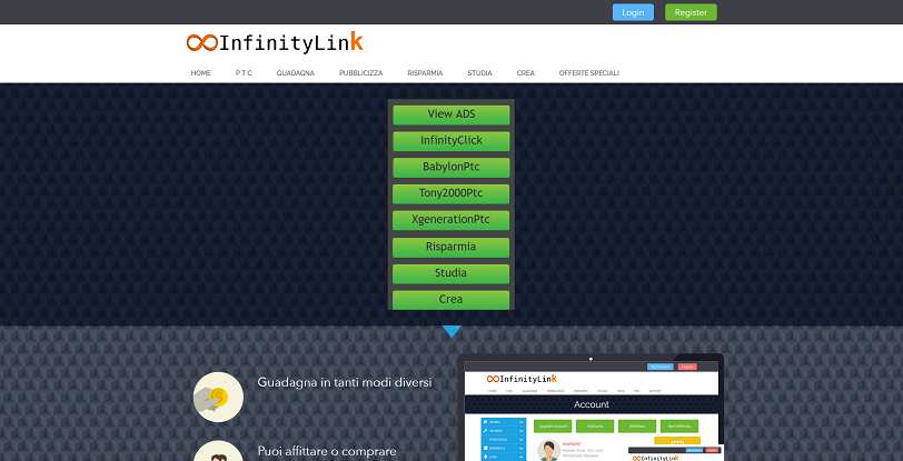 How to make money online e how to get free referrals with Infinitylink