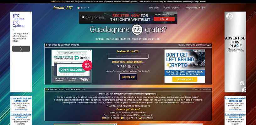 Come guadagnare online e trovare referrals diretti grati con Instant Ltc