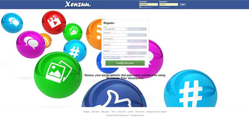 How to make money online e how to get free referrals with Xenzuu Social Network