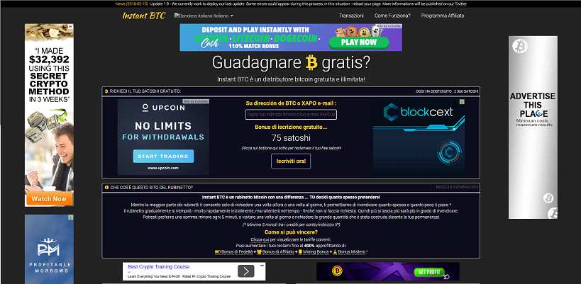 Come guadagnare online e trovare referrals diretti grati con Instant Btc