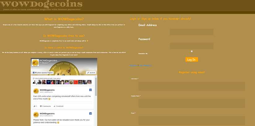 How to make money online e how to get free referrals with Wowdogeoins