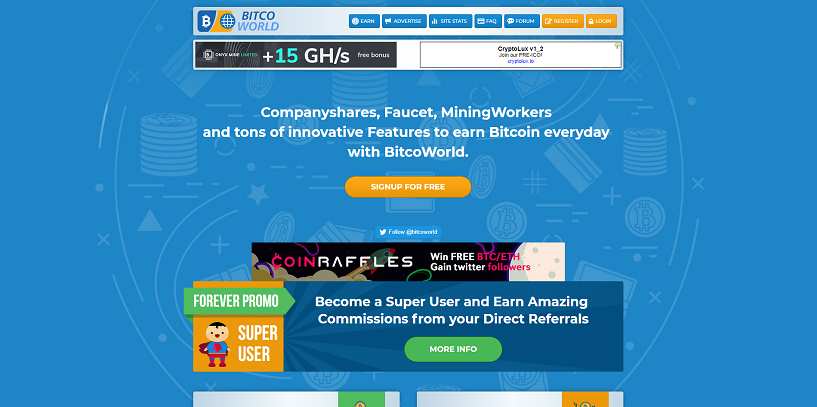 How to make money online e how to get free referrals with Bitco World