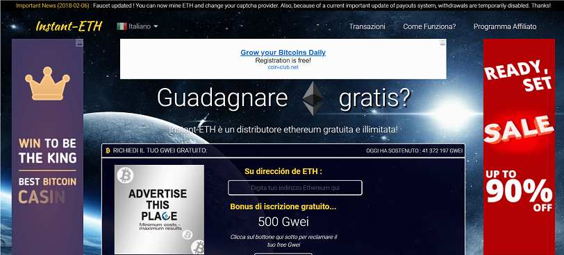 Come guadagnare online e trovare referrals diretti grati con Instant Eth