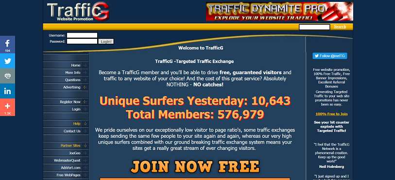 How to make money online e how to get free referrals with Trafficg