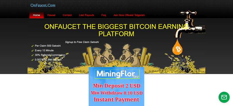 How to make money online e how to get free referrals with Onfaucet