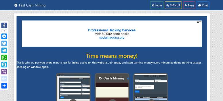 How to make money online e how to get free referrals with Fast Cash Mining