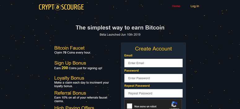 How to make money online e how to get free referrals with Cryptoscourge