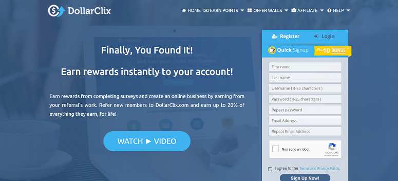 How to make money online e how to get free referrals with Dollarclix