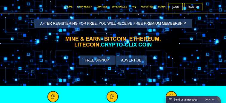 How to make money online e how to get free referrals with Cryptoclix