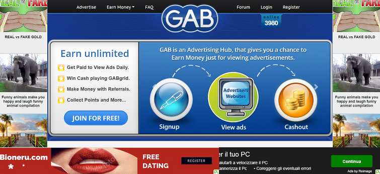 How to make money online e how to get free referrals with Gabag