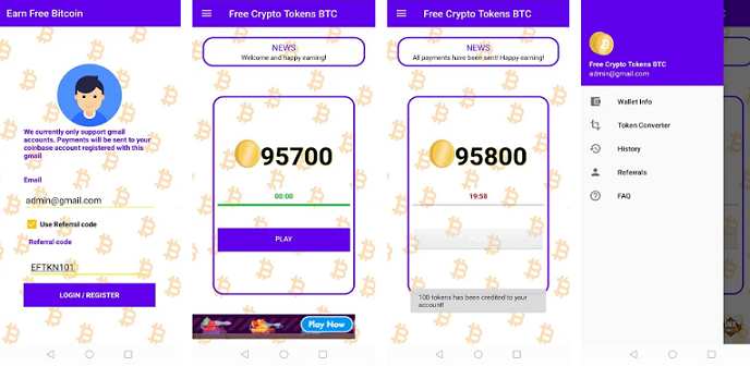 Come guadagnare online e trovare referrals diretti grati con Free Crypto Tokens Btc