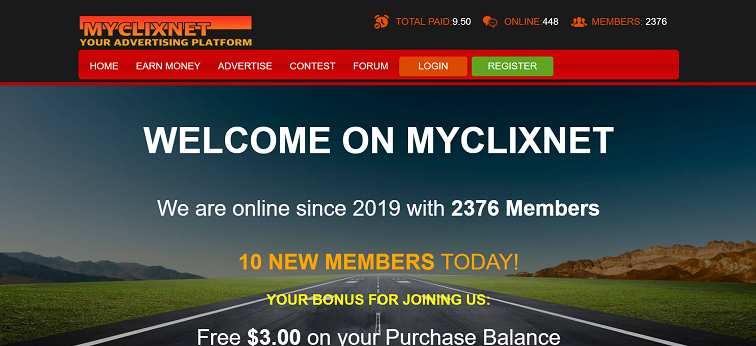 How to make money online e how to get free referrals with Myclixnet