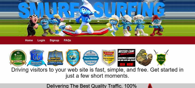 How to make money online e how to get free referrals with Smurf Surfing