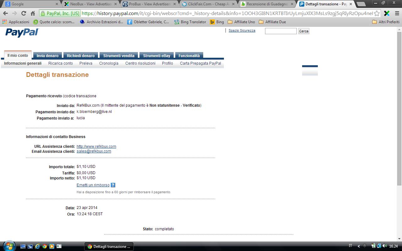 Pagamento 3 per Ref4bux