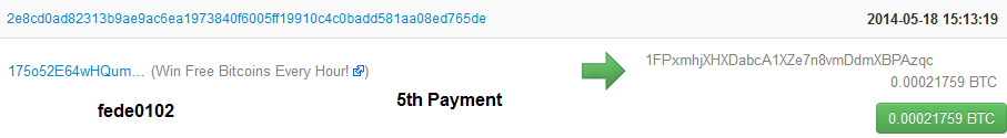 Payment 18 for Freebitcoin