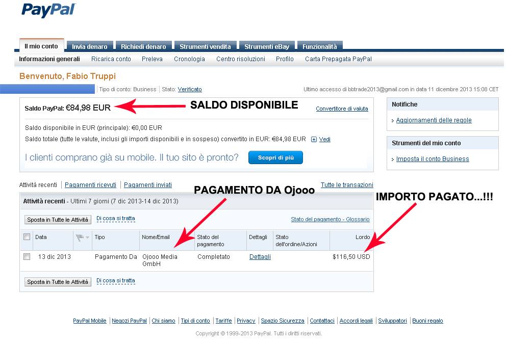 Pagamento 30 per Ojooo
