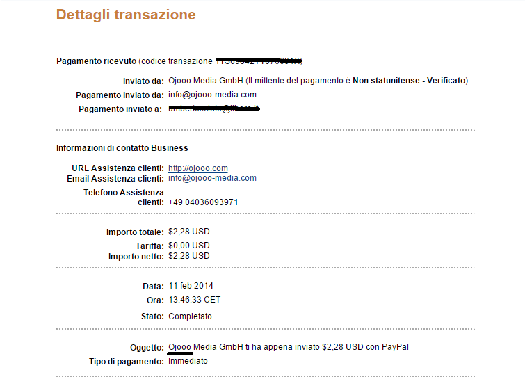 Pagamento 40 per Ojooo