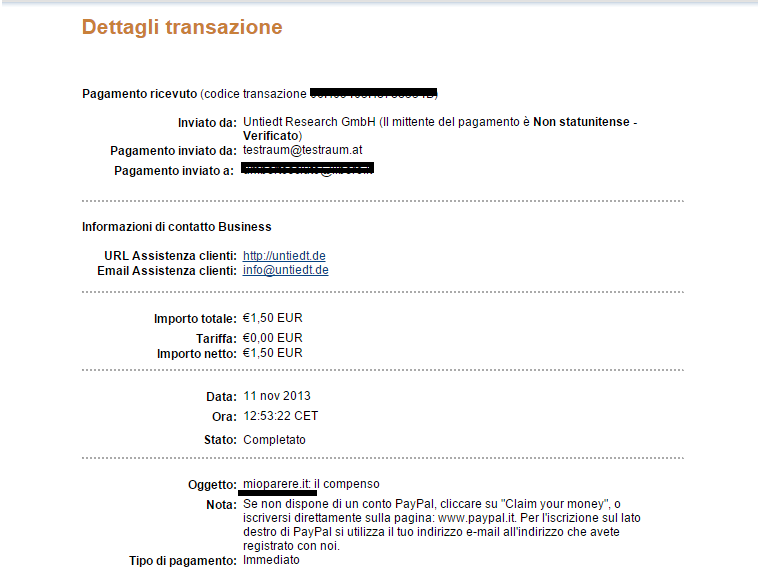 Payment 11 for Mioparere