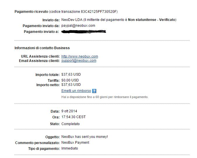 Payment 68 for Neobux
