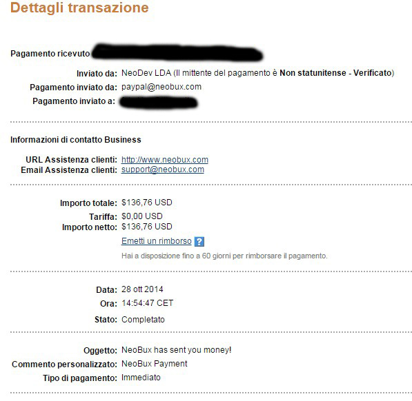 Payment 104 for Neobux