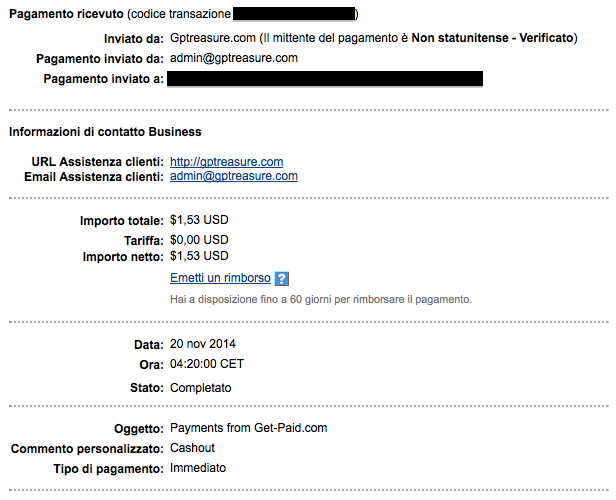 Pagamento 31 per Getpaid