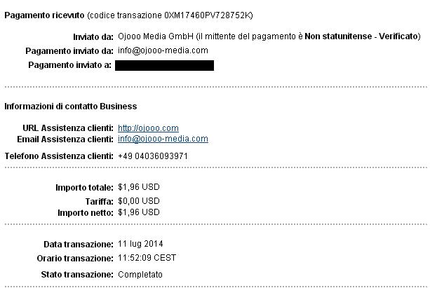 Pagamento 45 per Ojooo
