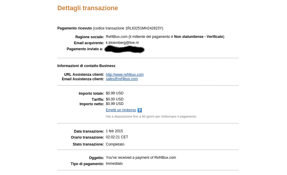Pagamento 9 per Ref4bux