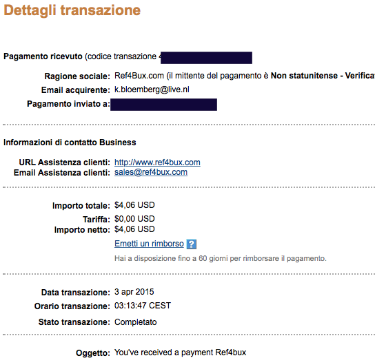 Pagamento 13 per Ref4bux