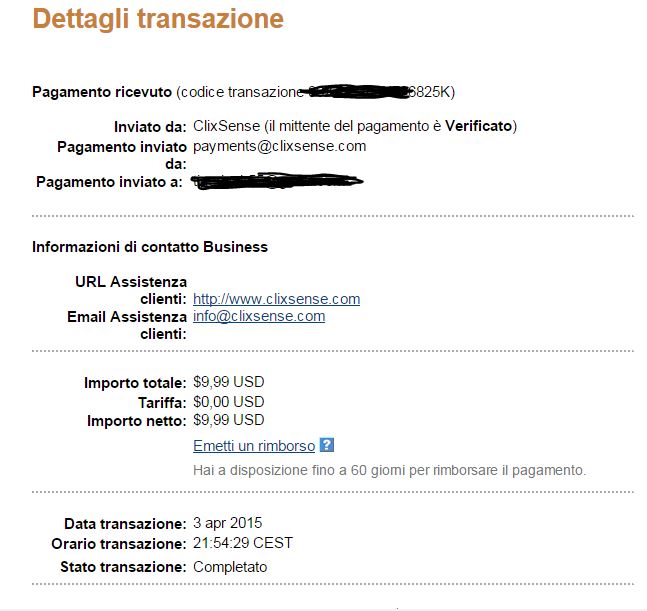 Payment 465 for Ysense