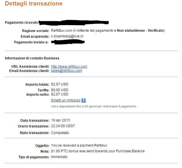 Pagamento 16 per Ref4bux