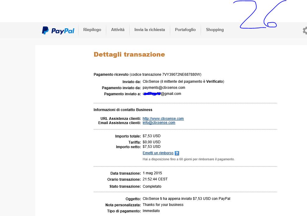 Payment 546 for Ysense