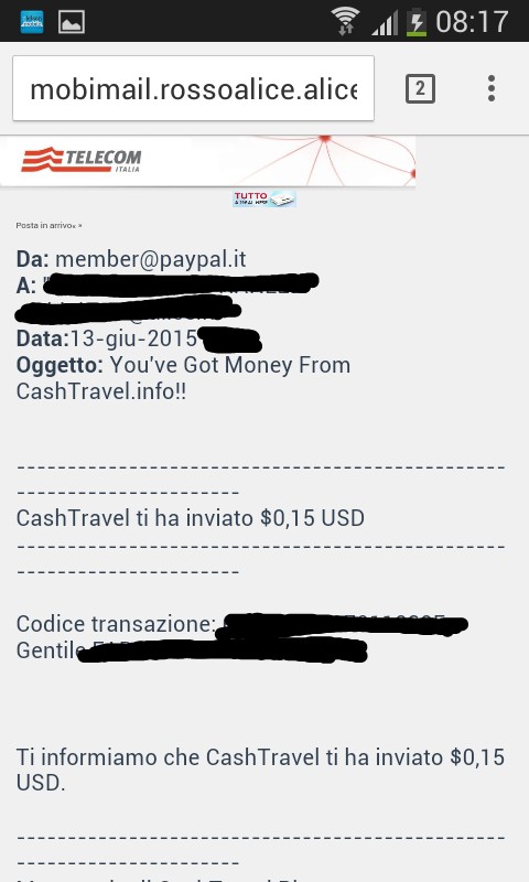 Payment 15 for Cashtravel