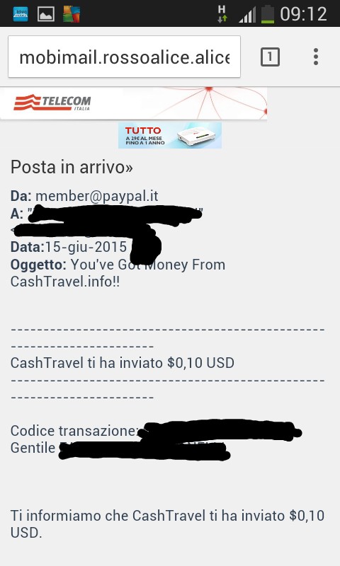 Pagamento 16 per Cashtravel