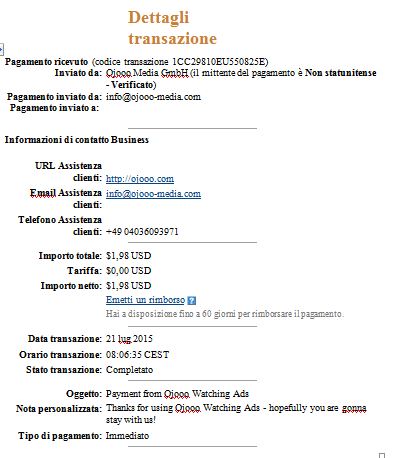 Pagamento 52 per Ojooo