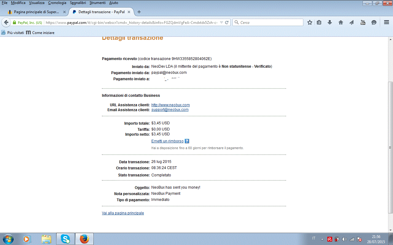 Payment 226 for Neobux