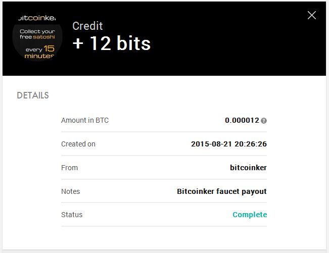 Pagamento 7 per Bitcoinker