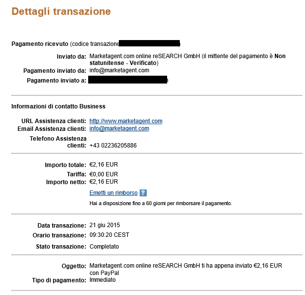 Payment 12 for Marketagent