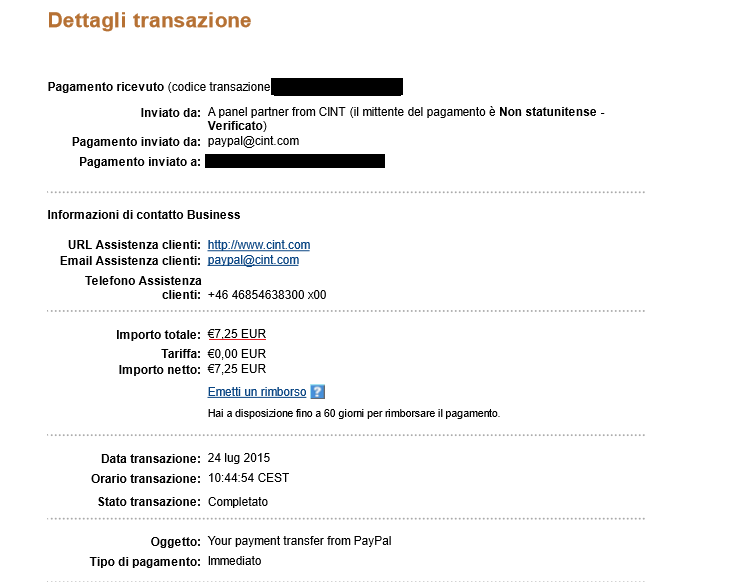 Payment 5 for Triaba