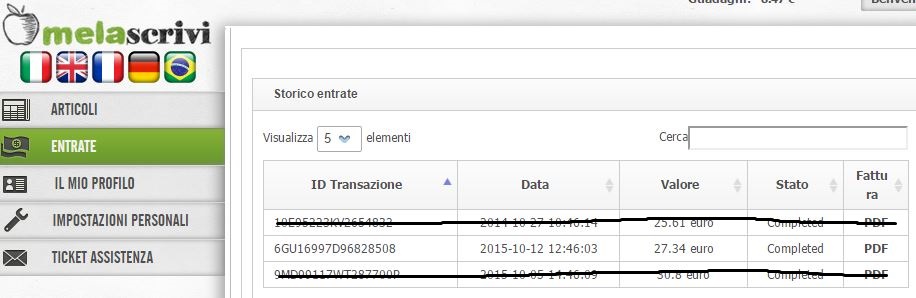 Payment 8 for Melascrivi