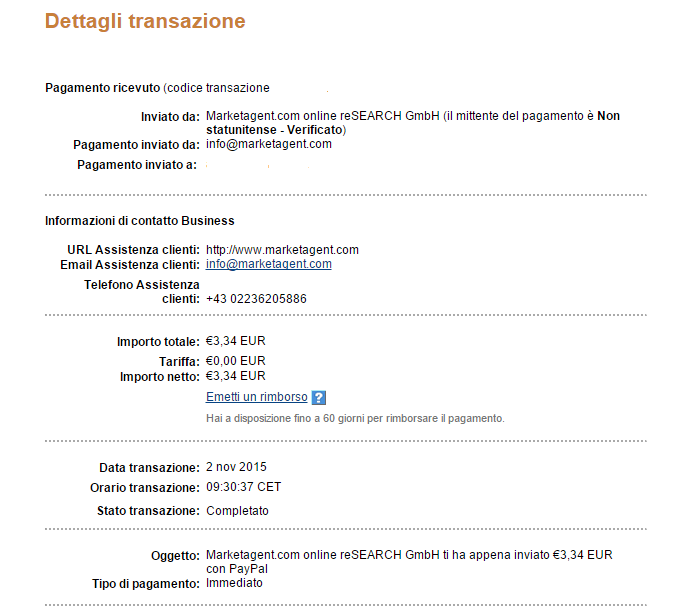 Payment 14 for Marketagent